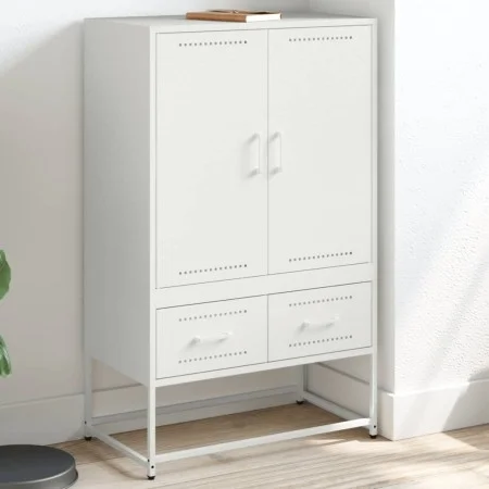 Aparador de acero laminado en frío blanco 68x39x111,5 cm de , Aparadores - Ref: Foro24-846613, Precio: 110,92 €, Descuento: %