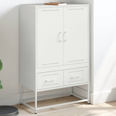 Aparador de acero laminado en frío blanco 68x39x111,5 cm de , Aparadores - Ref: Foro24-846613, Precio: 113,26 €, Descuento: %
