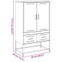 Aparador de acero laminado en frío blanco 68x39x111,5 cm de , Aparadores - Ref: Foro24-846613, Precio: 113,26 €, Descuento: %
