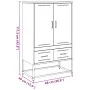 Cold-rolled white steel sideboard 68x39x111.5 cm by , Sideboards - Ref: Foro24-846613, Price: 110,92 €, Discount: %