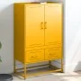 Aparador de acero laminado en frío amarillo 68x39x111,5 cm de , Aparadores - Ref: Foro24-846611, Precio: 151,14 €, Descuento: %