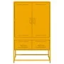 Aparador de acero laminado en frío amarillo 68x39x111,5 cm de , Aparadores - Ref: Foro24-846611, Precio: 151,14 €, Descuento: %