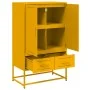 Aparador de acero laminado en frío amarillo 68x39x111,5 cm de , Aparadores - Ref: Foro24-846611, Precio: 151,14 €, Descuento: %