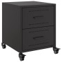 Mesita de noche acero negra 36x39x43,5 cm de , Mesitas de noche - Ref: Foro24-846626, Precio: 52,97 €, Descuento: %