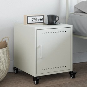 Mesita de noche acero blanco 36x39x43,5 cm de , Mesitas de noche - Ref: Foro24-846624, Precio: 49,73 €, Descuento: %
