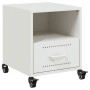 Mesita de noche acero blanco 36x39x43,5 cm de , Mesitas de noche - Ref: Foro24-846714, Precio: 45,65 €, Descuento: %