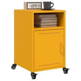 Mesitas de noche 2 unidades acero amarillo mostaza 36x39x59 cm de , Mesitas de noche - Ref: Foro24-846723, Precio: 83,85 €, D...
