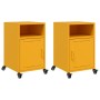 Mesitas de noche 2 unidades acero amarillo mostaza 36x39x59 cm de , Mesitas de noche - Ref: Foro24-846723, Precio: 83,85 €, D...