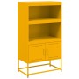 Aparador de acero amarillo mostaza 68,5x38,5x123,5 cm de , Aparadores - Ref: Foro24-846503, Precio: 124,39 €, Descuento: %