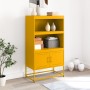 Aparador de acero amarillo mostaza 68,5x38,5x123,5 cm de , Aparadores - Ref: Foro24-846503, Precio: 124,39 €, Descuento: %