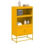Aparador de acero amarillo mostaza 68,5x38,5x123,5 cm de , Aparadores - Ref: Foro24-846503, Precio: 124,39 €, Descuento: %