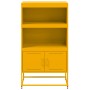 Aparador de acero amarillo mostaza 68,5x38,5x123,5 cm de , Aparadores - Ref: Foro24-846503, Precio: 124,39 €, Descuento: %