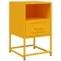 Mesita de noche acero amarillo mostaza 36x39x60,5 cm de , Mesitas de noche - Ref: Foro24-846560, Precio: 61,31 €, Descuento: %