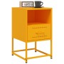 Mesita de noche acero amarillo mostaza 36x39x60,5 cm de , Mesitas de noche - Ref: Foro24-846560, Precio: 62,10 €, Descuento: %