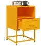 Mesita de noche acero amarillo mostaza 36x39x60,5 cm de , Mesitas de noche - Ref: Foro24-846560, Precio: 61,31 €, Descuento: %