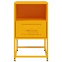 Mesita de noche acero amarillo mostaza 36x39x60,5 cm de , Mesitas de noche - Ref: Foro24-846560, Precio: 62,10 €, Descuento: %