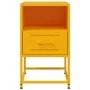 Mesita de noche acero amarillo mostaza 36x39x60,5 cm de , Mesitas de noche - Ref: Foro24-846560, Precio: 61,31 €, Descuento: %