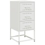 Mesita de noche acero blanco 36x39x78 cm de , Mesitas de noche - Ref: Foro24-846588, Precio: 66,09 €, Descuento: %