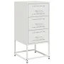 Mesita de noche acero blanco 36x39x78 cm de , Mesitas de noche - Ref: Foro24-846588, Precio: 65,46 €, Descuento: %