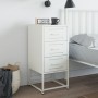 Mesita de noche acero blanco 36x39x78 cm de , Mesitas de noche - Ref: Foro24-846588, Precio: 66,09 €, Descuento: %