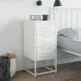 Nachttisch aus weißem Stahl 36x39x78 cm von , Nachttische - Ref: Foro24-846588, Preis: 65,46 €, Rabatt: %
