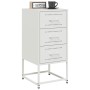 Mesita de noche acero blanco 36x39x78 cm de , Mesitas de noche - Ref: Foro24-846588, Precio: 66,09 €, Descuento: %