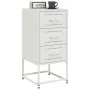Mesita de noche acero blanco 36x39x78 cm de , Mesitas de noche - Ref: Foro24-846588, Precio: 65,46 €, Descuento: %