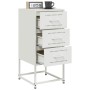 Mesita de noche acero blanco 36x39x78 cm de , Mesitas de noche - Ref: Foro24-846588, Precio: 66,09 €, Descuento: %