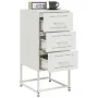 Mesita de noche acero blanco 36x39x78 cm de , Mesitas de noche - Ref: Foro24-846588, Precio: 65,46 €, Descuento: %
