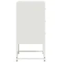 Mesita de noche acero blanco 36x39x78 cm de , Mesitas de noche - Ref: Foro24-846588, Precio: 65,46 €, Descuento: %