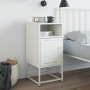 Mesita de noche acero blanco 36x39x78 cm de , Mesitas de noche - Ref: Foro24-846576, Precio: 48,39 €, Descuento: %