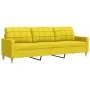 Sofá de 3 plazas de tela amarillo claro 210 cm de , Sofás - Ref: Foro24-4007419, Precio: 294,62 €, Descuento: %