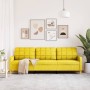 Sofá de 3 plazas de tela amarillo claro 210 cm de , Sofás - Ref: Foro24-4007419, Precio: 299,78 €, Descuento: %