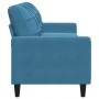 Sofá de 3 plazas terciopelo azul 210 cm de , Sofás - Ref: Foro24-4007653, Precio: 332,15 €, Descuento: %
