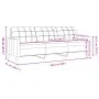 Dreisitzer-Sofa aus blauem Samt, 210 cm von , Sofas - Ref: Foro24-4007653, Preis: 332,15 €, Rabatt: %