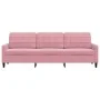 3-seater pink velvet sofa 210 cm by , Sofas - Ref: Foro24-4007647, Price: 326,89 €, Discount: %