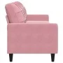 3-seater pink velvet sofa 210 cm by , Sofas - Ref: Foro24-4007647, Price: 326,89 €, Discount: %