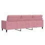 3-seater pink velvet sofa 210 cm by , Sofas - Ref: Foro24-4007647, Price: 326,89 €, Discount: %