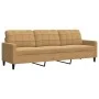Sofá de 3 plazas terciopelo marrón 210 cm de , Sofás - Ref: Foro24-4007651, Precio: 288,89 €, Descuento: %