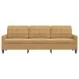 Dreisitzer-Sofa aus braunem Samt, 210 cm. von , Sofas - Ref: Foro24-4007651, Preis: 288,89 €, Rabatt: %