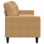 Sofá de 3 plazas terciopelo marrón 210 cm de , Sofás - Ref: Foro24-4007651, Precio: 296,09 €, Descuento: %