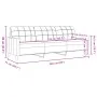 Dreisitzer-Sofa aus braunem Samt, 210 cm. von , Sofas - Ref: Foro24-4007651, Preis: 288,89 €, Rabatt: %