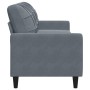 Sofá de 3 plazas terciopelo gris oscuro 210 cm de , Sofás - Ref: Foro24-4007645, Precio: 254,26 €, Descuento: %