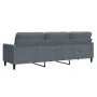 Sofá de 3 plazas terciopelo gris oscuro 210 cm de , Sofás - Ref: Foro24-4007645, Precio: 271,52 €, Descuento: %