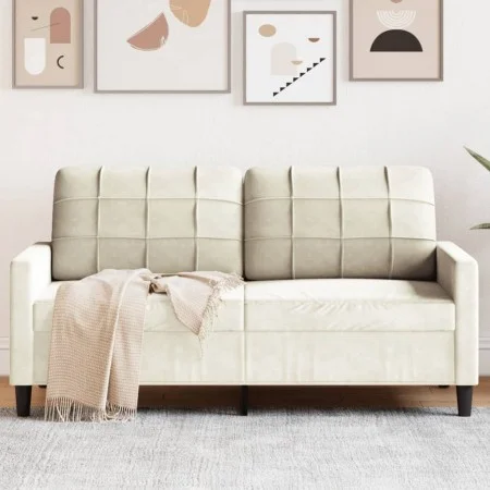 Sofá de 2 plazas terciopelo color crema 140 cm de , Sofás - Ref: Foro24-4007632, Precio: 243,39 €, Descuento: %