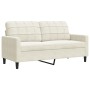 Sofá de 2 plazas terciopelo color crema 140 cm de , Sofás - Ref: Foro24-4007632, Precio: 248,11 €, Descuento: %