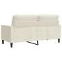 Sofá de 2 plazas terciopelo color crema 140 cm de , Sofás - Ref: Foro24-4007632, Precio: 243,39 €, Descuento: %