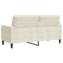 Sofá de 2 plazas terciopelo color crema 140 cm de , Sofás - Ref: Foro24-4007632, Precio: 248,11 €, Descuento: %