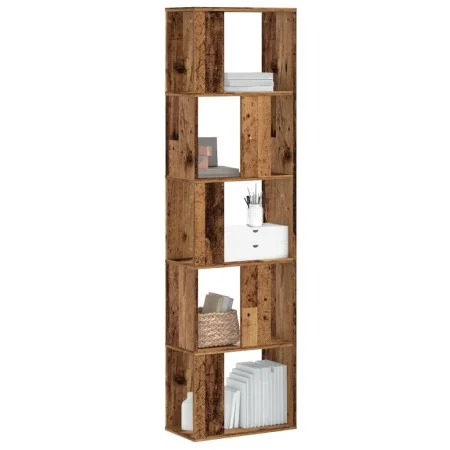 Librería de 5 niveles madera color envejecido 45x23,5x162,5 cm de , Librerías y estanterías - Ref: Foro24-852787, Precio: 55,...