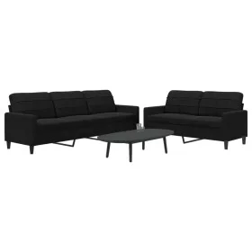 Juego de sofás con cojines 2 piezas terciopelo negro de , Sofás - Ref: Foro24-3278476, Precio: 480,79 €, Descuento: %